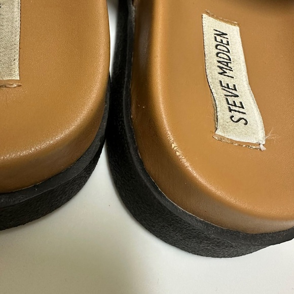 STEVE MADDEN Women’s Mayven Green Brown Black Open Toe Slide Sandals Size 6 - Picture 8 of 8